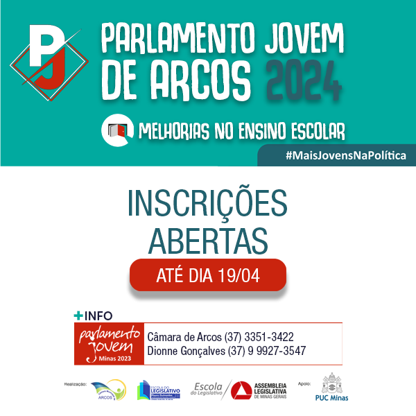 Estão abertas as inscrições para o Parlamento Jovem – Arcos 2024